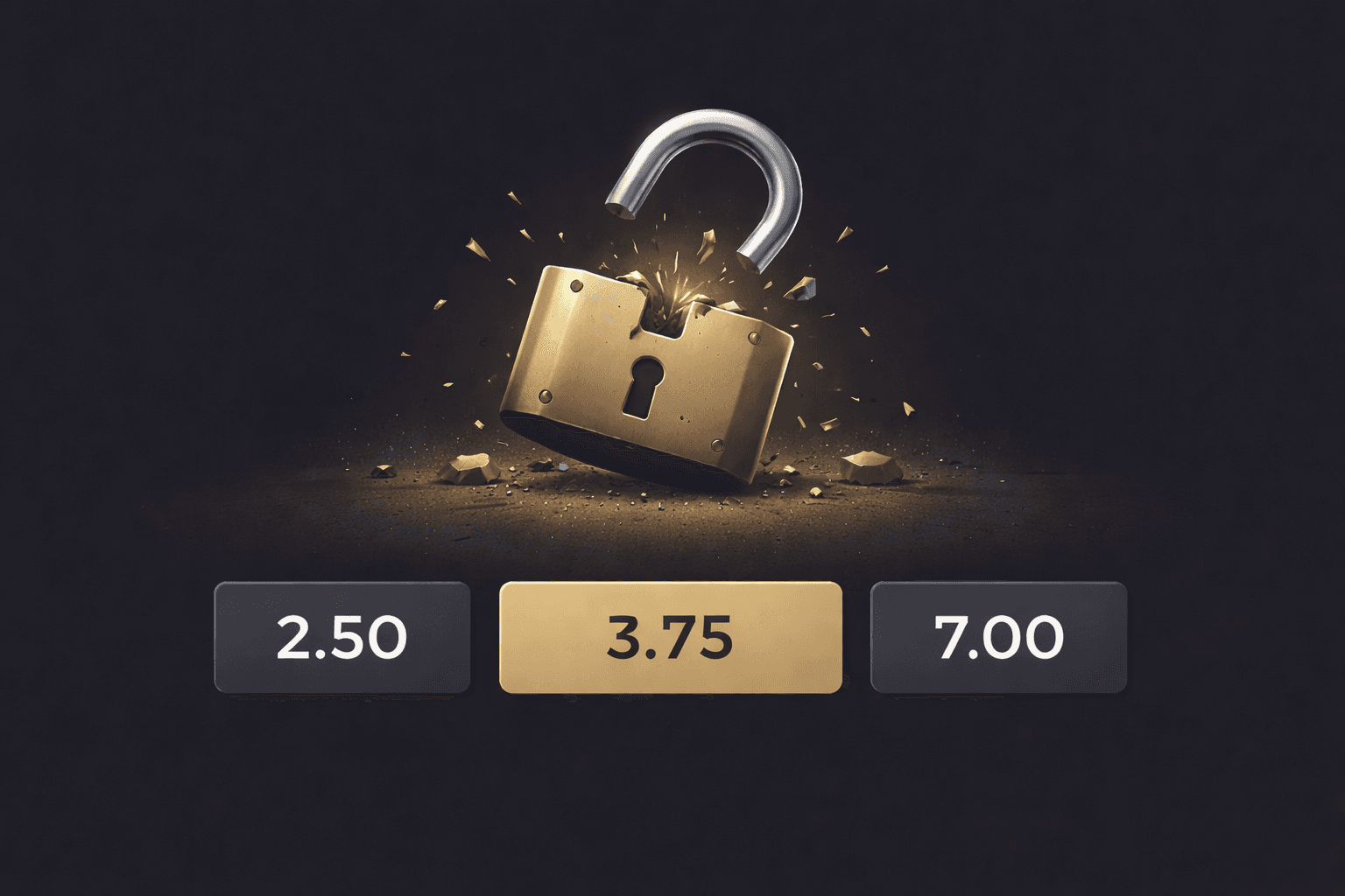 Candado roto sobre una cuota de apuestas